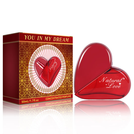 TONFLY Women's Perfume 50ml - High-Style Red Heart Design with Long-lasting Subtle Fragrance