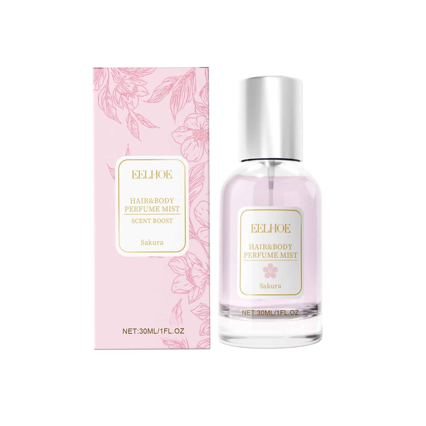 EELHOE Cherry Blossom Body and Hair Fragrance Spray - Elegant and Fresh, A Unique Perfume Spray for Creating a Date Atmosphere