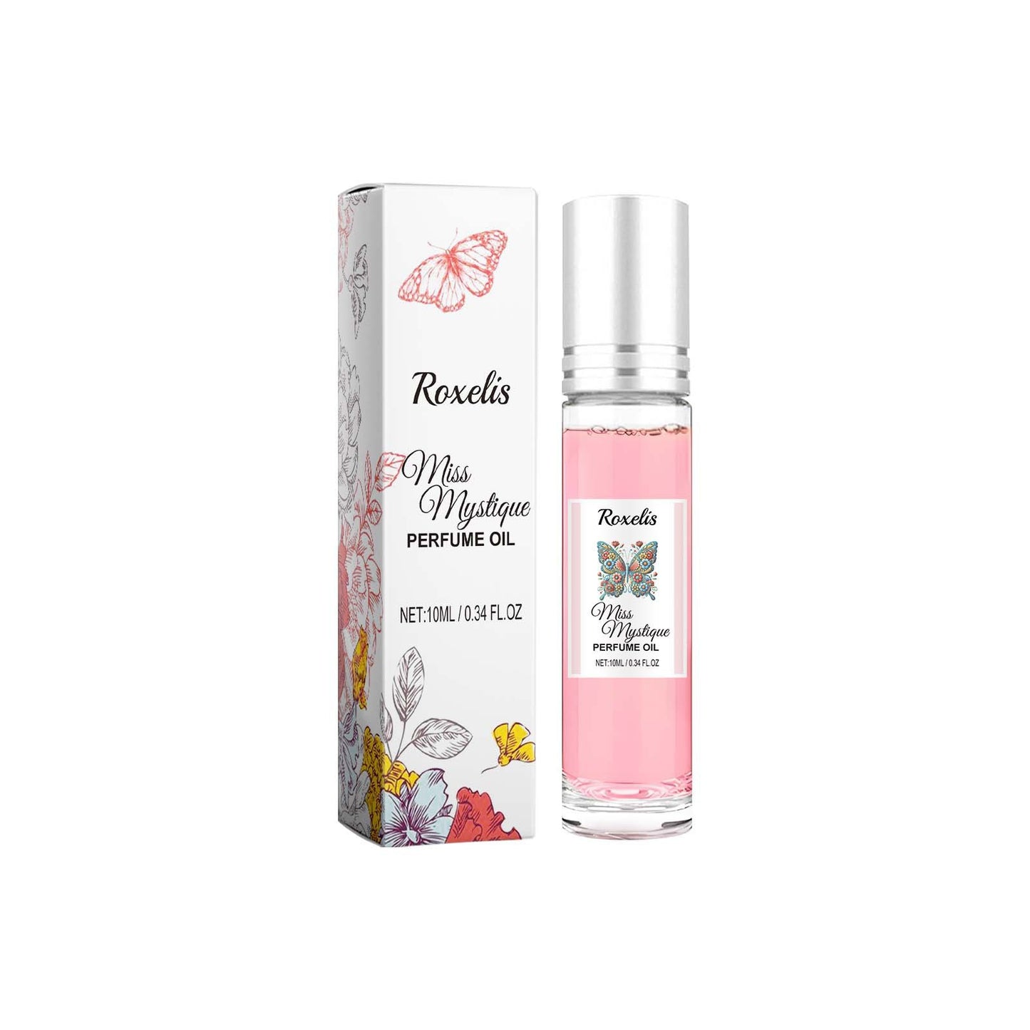 Roll-On Rose Perfume - Portable Mini Bottle, Long-lasting Fresh Charm Fragrance with Alluring Pheromones