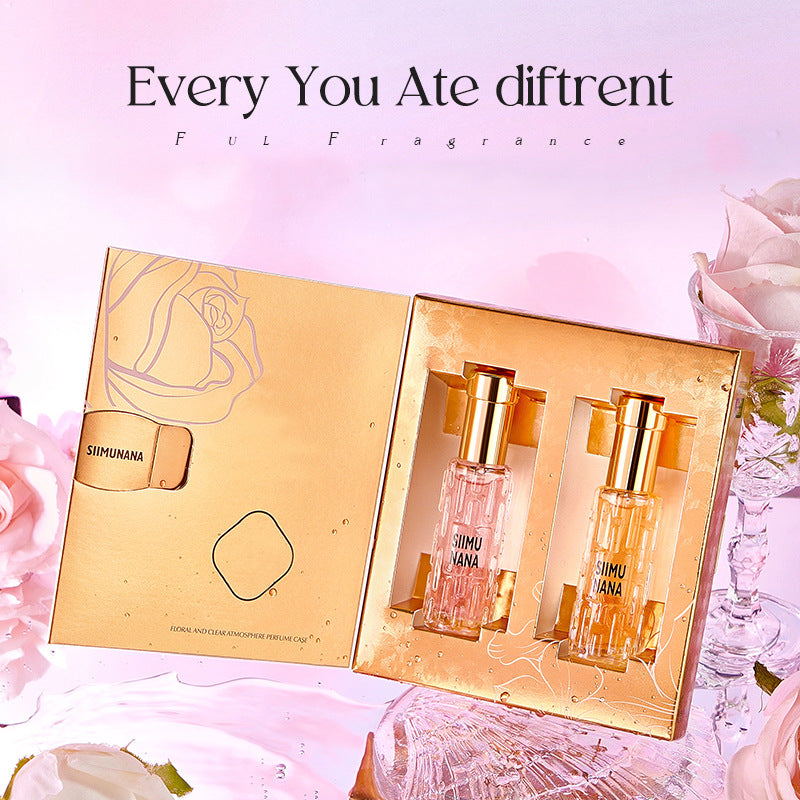 Women's Perfume Set - Rose and Gardenia Fragrance, Elegant Gift Box with Long-lasting Aroma