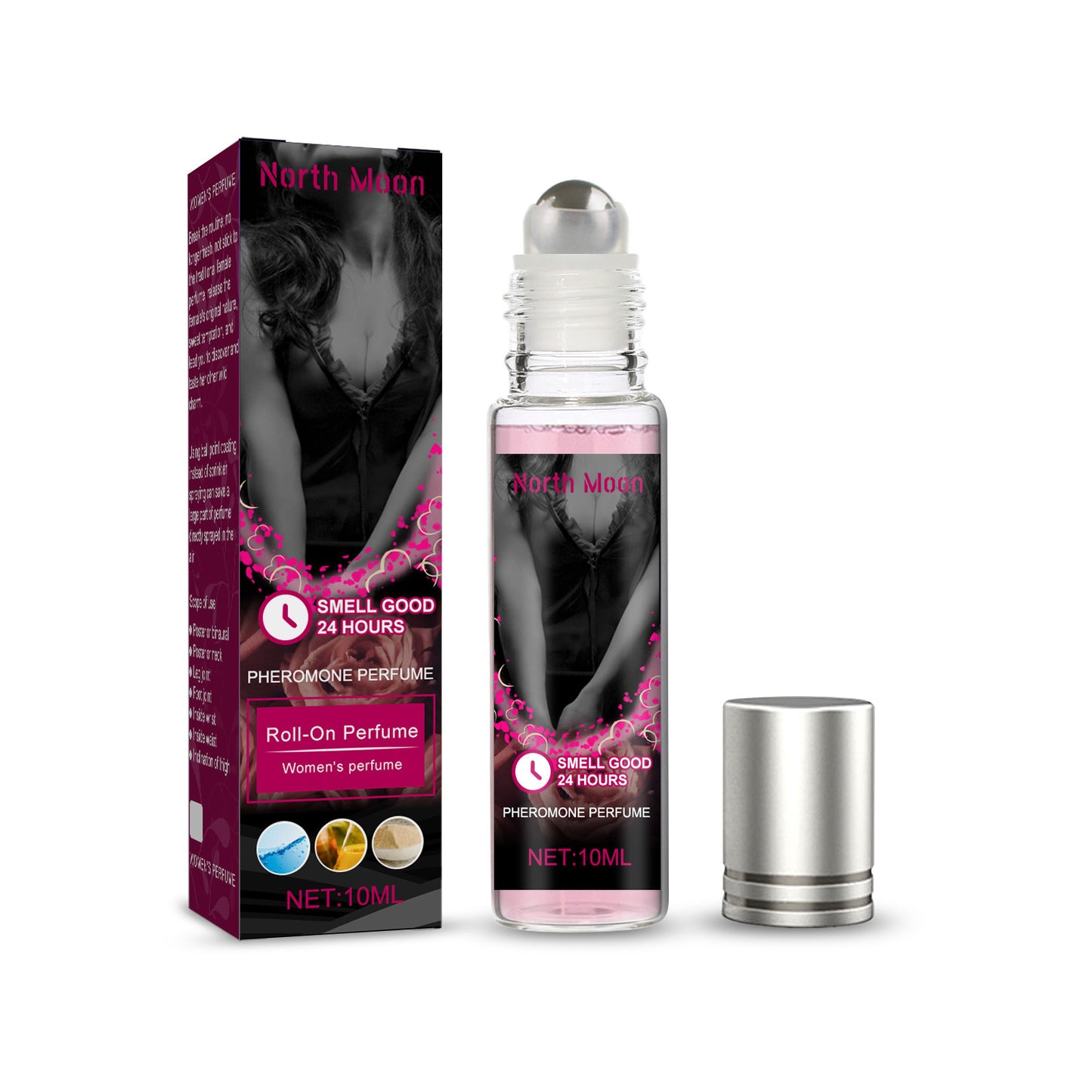 North Moon Pheromone Roll-On Perfume - Atmosphere Fragrance for Couples, Unleash Alluring Pheromones